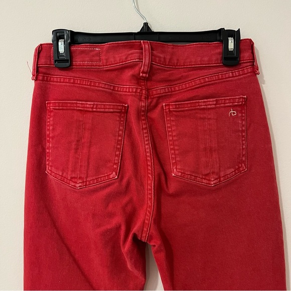 rag & bone " High Rise Skinny" Red Denim Jeans US 26 - Picture 4 of 7